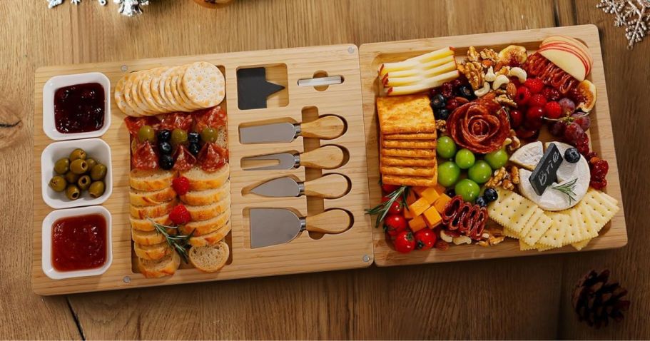 Bamboo Charcuterie Cheese Board Set Only $21.59 Shipped on Amazon | Great for Entertaining!