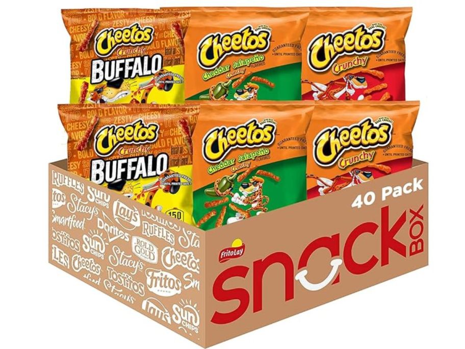 Cheetos Cheese Flavored Snacks Cheesy & Spicy Variety Pack 1oz 40-Pack stock image