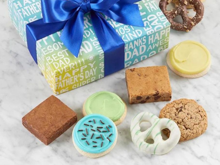 Cheryl's Father's Day Cookie, Brownie, and Pretzel Gift Box