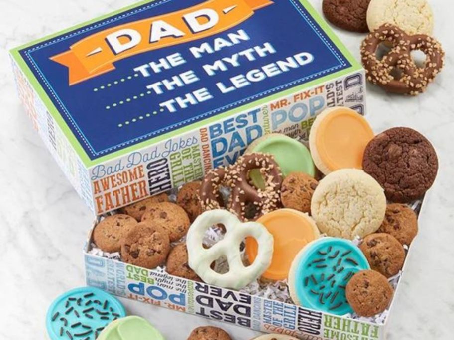 Cheryl's Happy Father's Day Party in a Box open with cookies