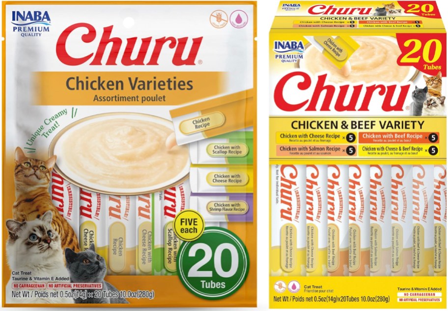 churu cat treats boxes