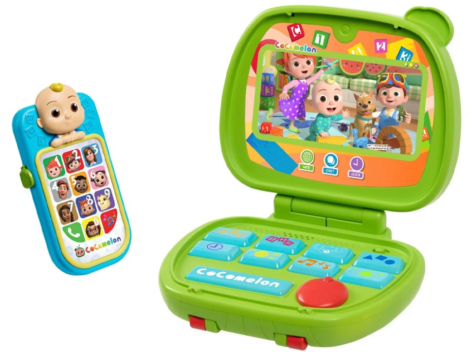 cocomelon laptop and play phone set 