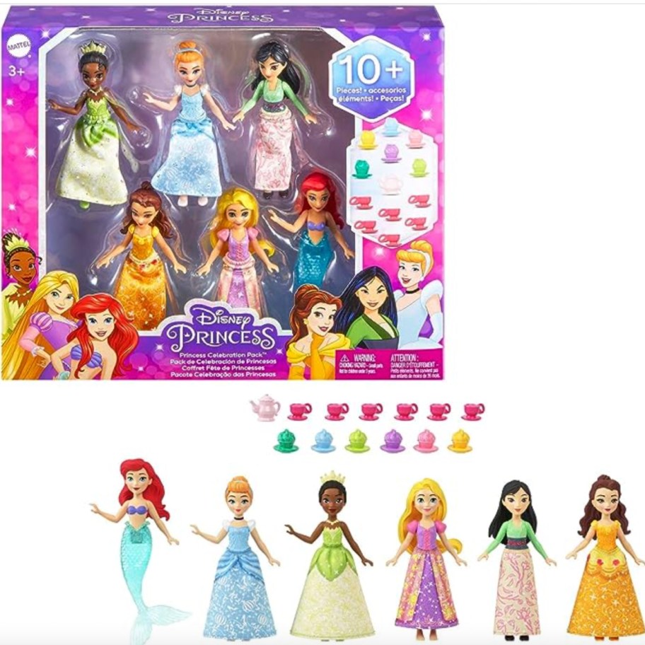 disney princess dolls with tea party accessories