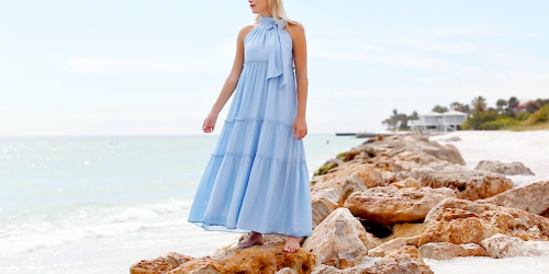 HURRY! Trendy Boho Halter Maxi Dress ONLY $15 on Amazon + Free Shipping