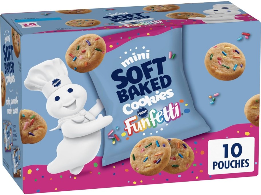 Box of Soft Baked Funfetti cookies
