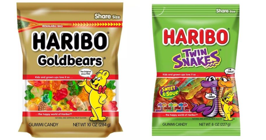 HARIBO gummy bears and twin snakes