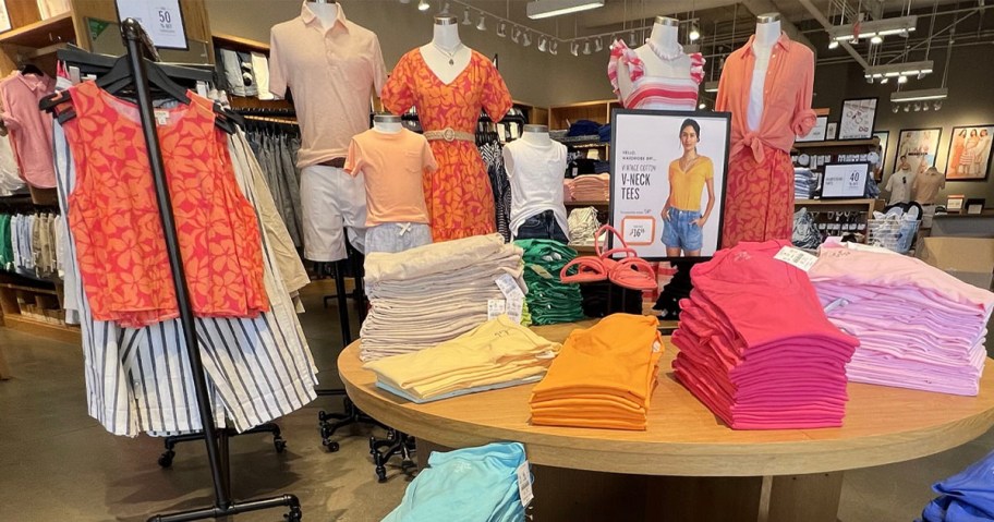 womens j crew tees dresses and more on display in store