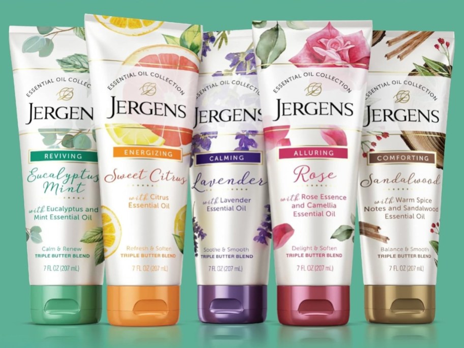 Jergens body butter tubes in various scents