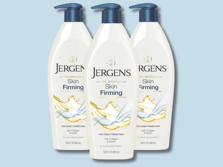 3 bottles of Jergens Skin Firming Lotion