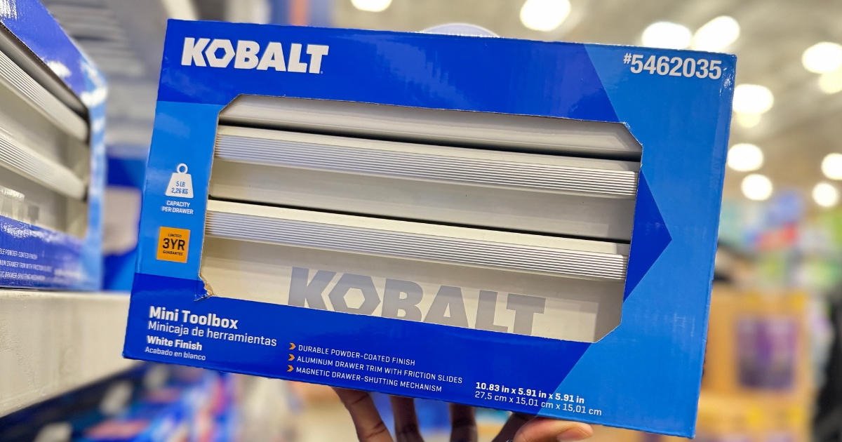 Kobalt Mini Tool Box Only $19.98 (NEW Colors!) – Perfect for Makeup, Crafts & More!