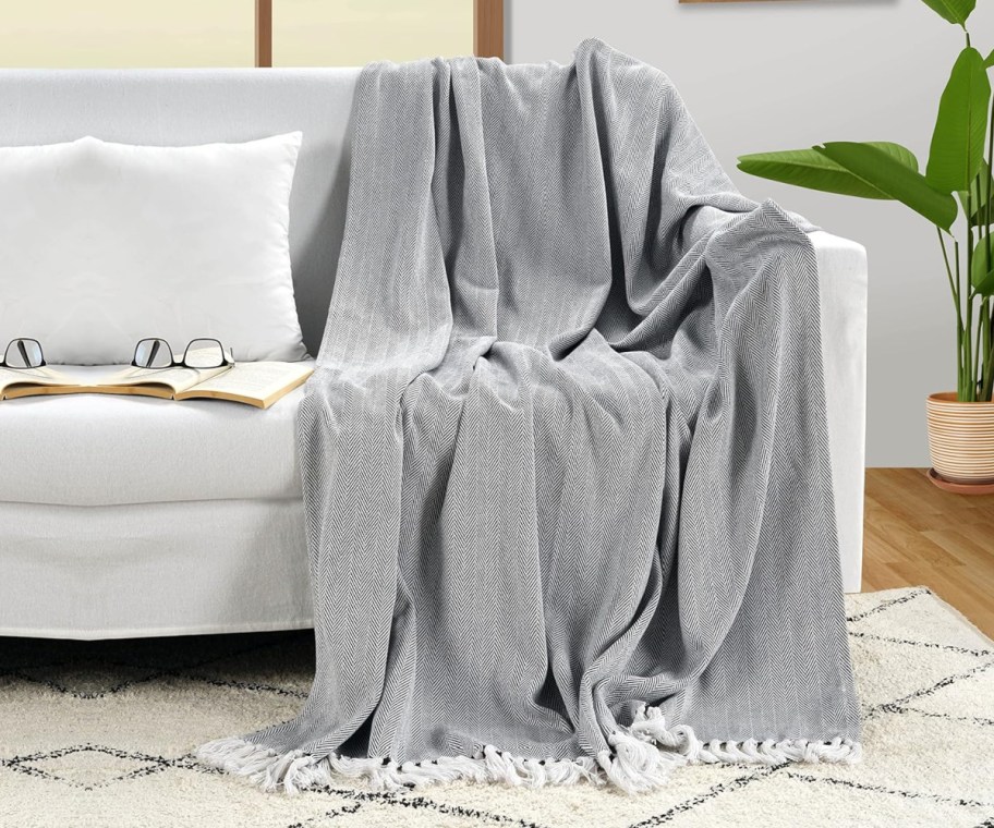 throw blanket on couch