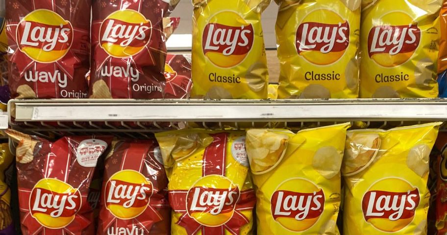 Lay's potato chips on shelf in store
