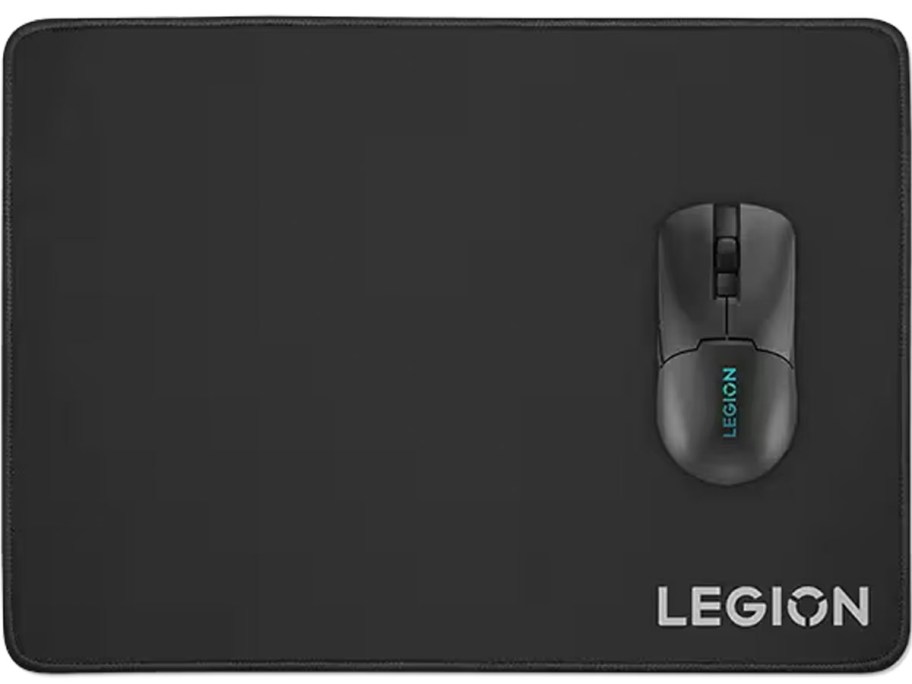 black legion mousepad with mouse on top