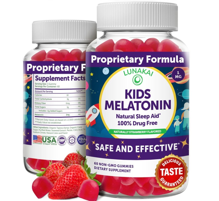 jar of kids melatonin gummies