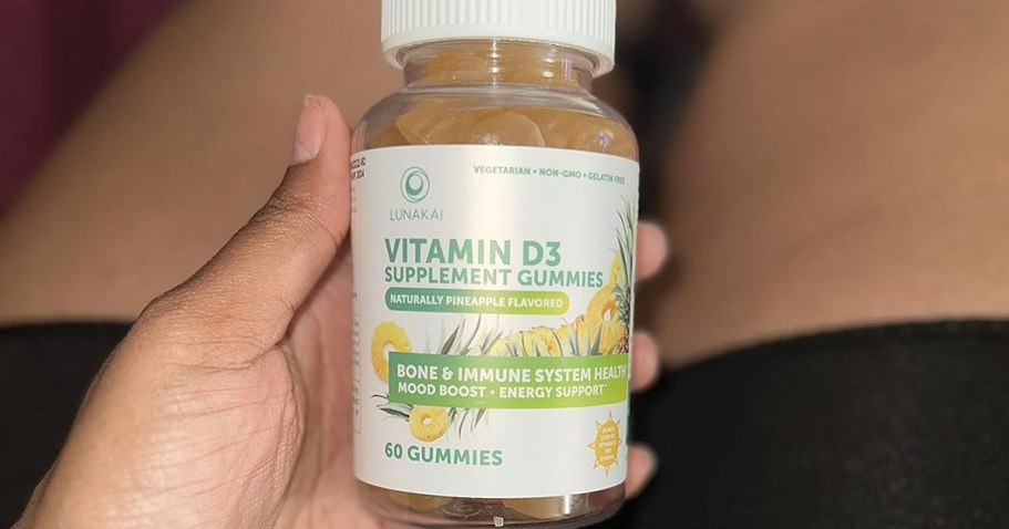 Up to 80% Off Lunakai Supplement Gummies on Amazon | Vitamin D3 60-Count Bottle Just $6.60