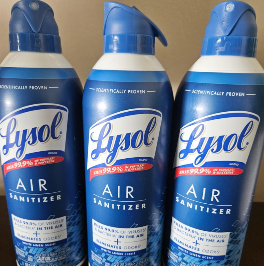 Lysol Air Sanitizing Disinfectant Spray 3-Pack Only $11.78 Shipped on Amazon (Regularly $22)