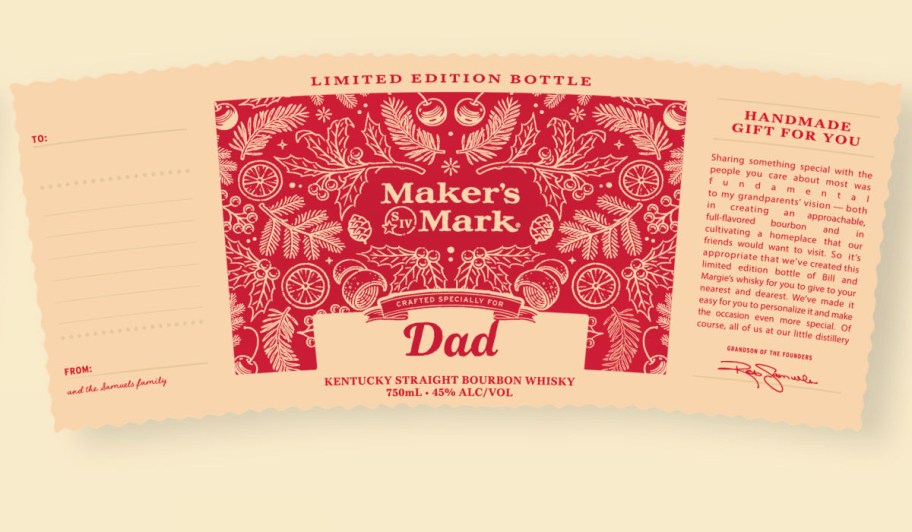 makers mark bottle label