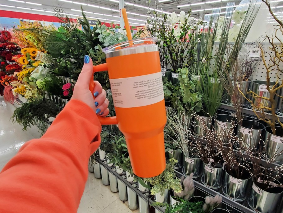 Michaels Has 40oz Tumblers That Look Like Stanley for ONLY $9.99 (Fill w/ Flowers for Gifting!)
