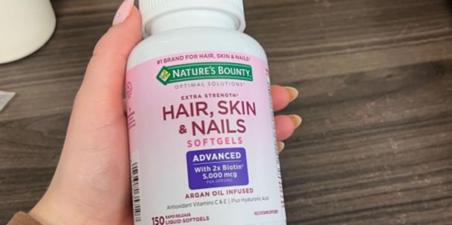 Nature’s Bounty Hair, Skin & Nails 150-Count Bottle Just $6.50 Shipped on Amazon (Regularly $21)