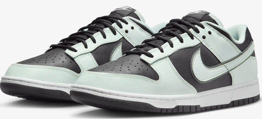 black, teal and white nike dunk low shoes 