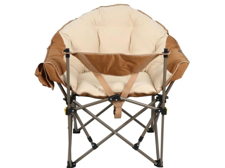 Ozark Trail Club Chair with Footrest, Beige, Adult stock image