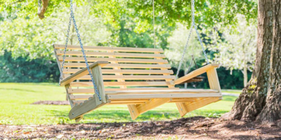 Solid Pine Porch Swing Only $59.99 Shipped on HomeDepot.com (Regularly $240)