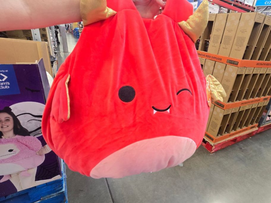 Squishmallows Karlie The Devil Deluxe Kids Costume in hand in store