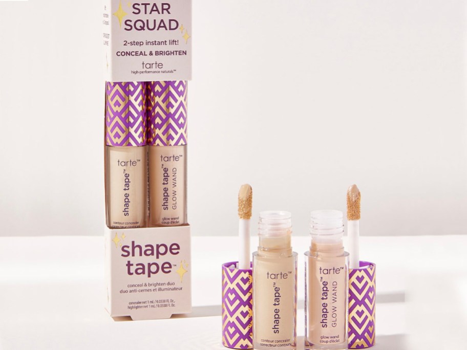 shape tape star squad makeup box with shape tapes sitting on table