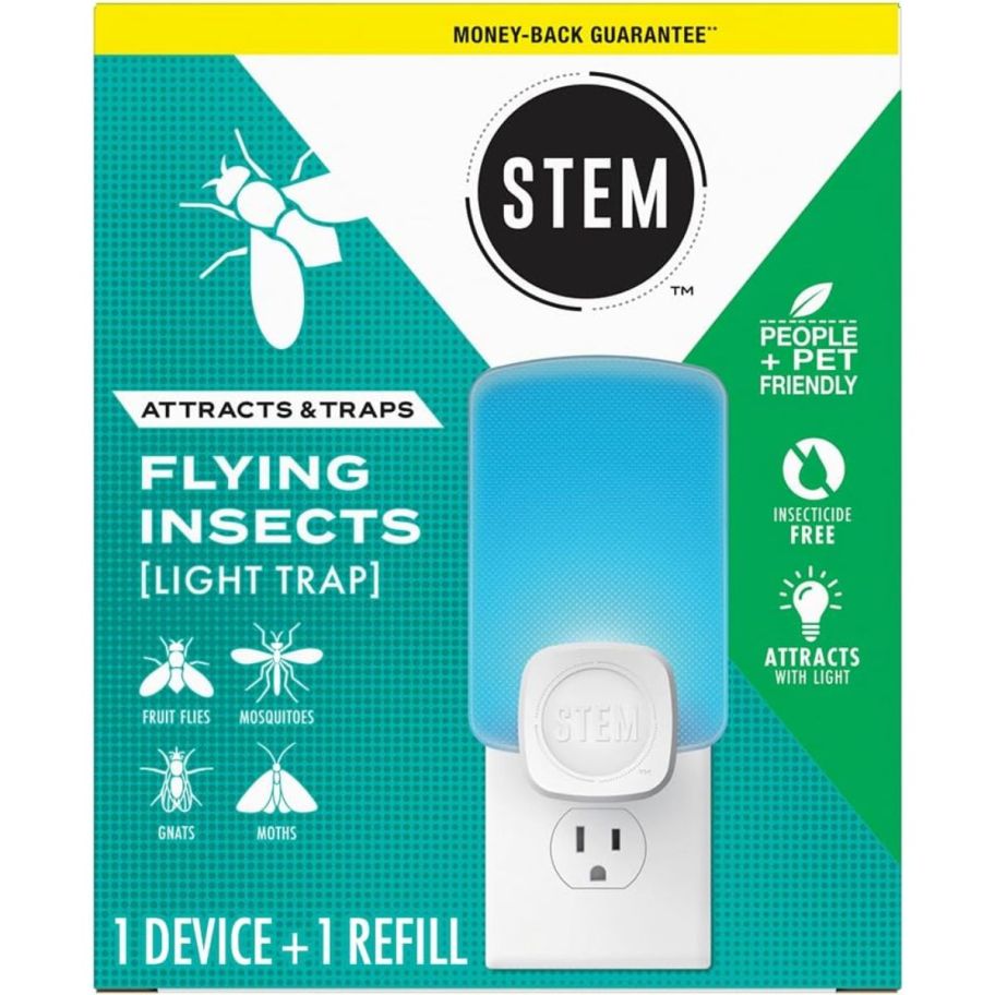 STEM flying insect light trap on white background