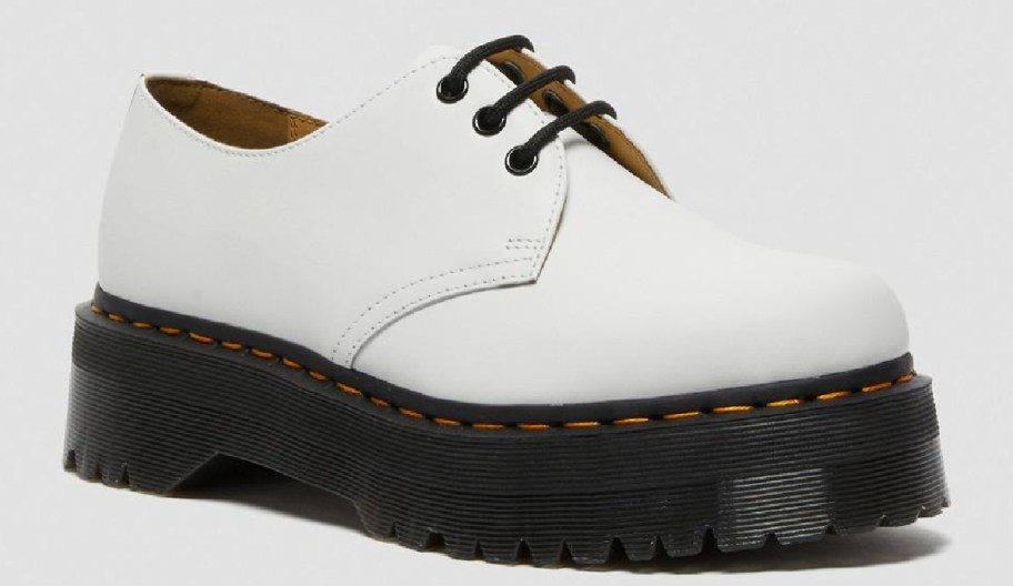 stock image of Dr. Martens 1461 Smooth Leather Platform Shoes