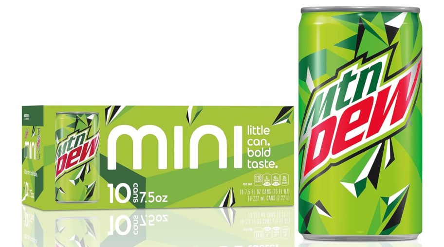 stock image of Mountain Dew mini 10 pack