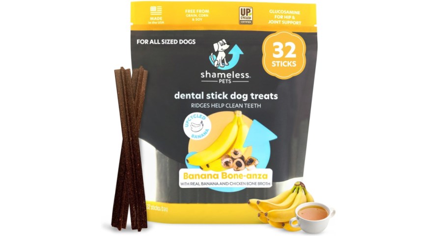 stock images of shameless banana dog treats