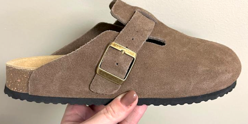 Water Repellent Suede Clog Mules Just $69.60 Shipped (That’s $90 Less Than Birks!)