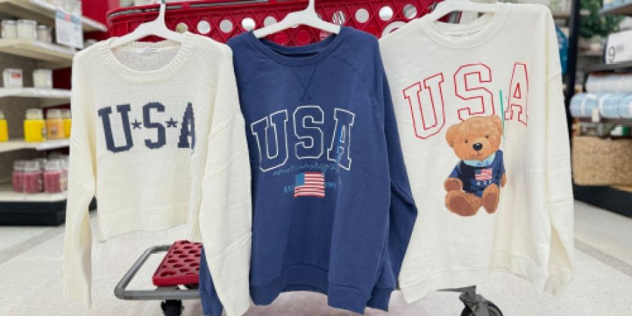 New Target Women’s USA Sweatshirts & More – Perfect for Memorial Day!