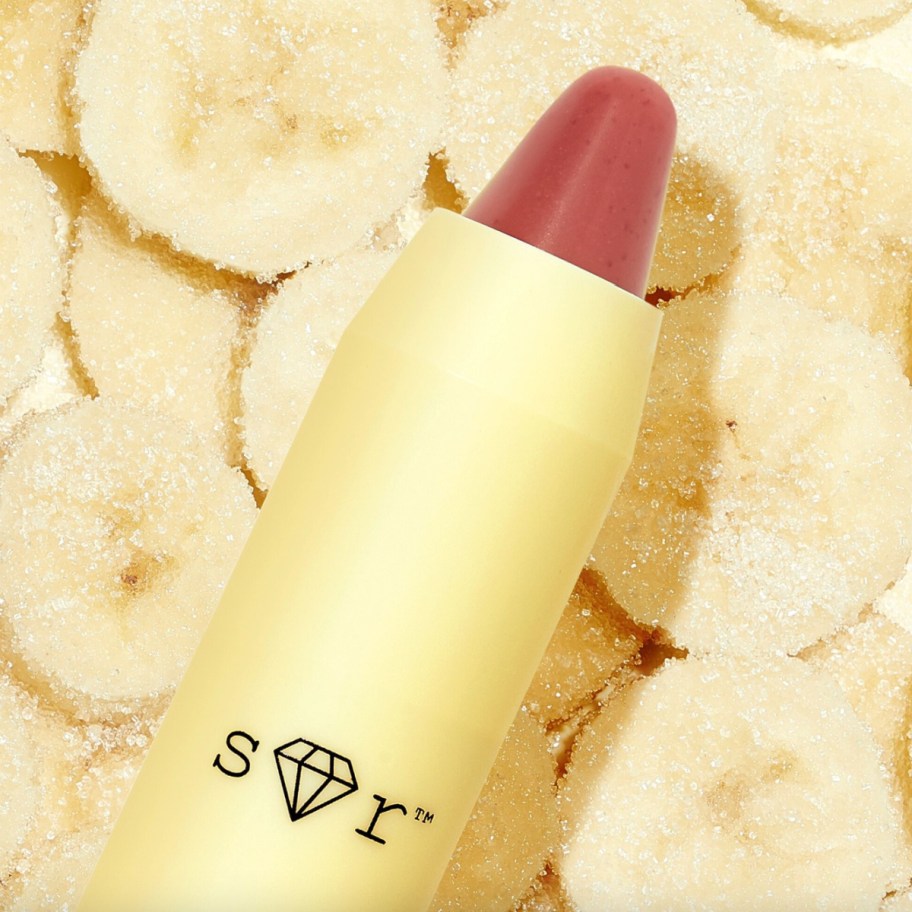 lip scrub on pile of bananas