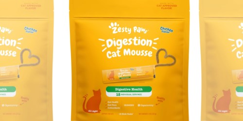 Zesty Paws Omega Cat Mousse 18 Count Just $14.97 Shipped on Amazon | Supports Digestive Health