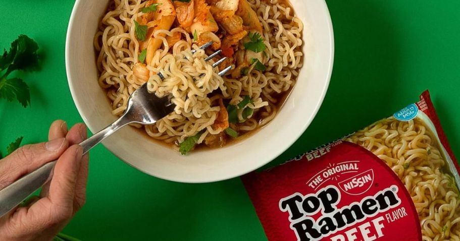 Nissin Beef Flavor Ramen Noodle 24-Pack Just $5.96 Shipped on Amazon (Only 25¢ Each)