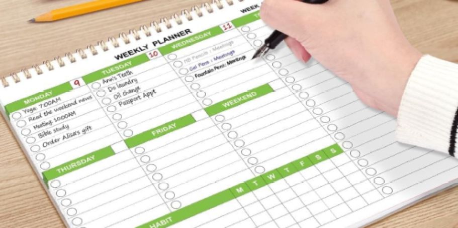 Undated Weekly Planner Only $3.99 on Amazon (Regularly $8)