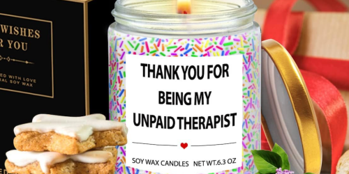 Mom’s Last Nerve or Unpaid Therapist Scented Soy Candle Just $5.99 on Amazon
