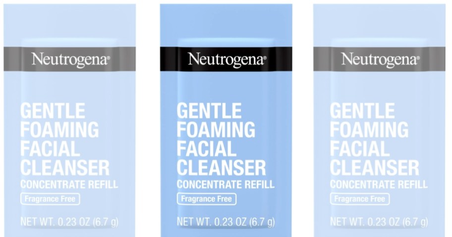 3 packs of Neutrogena Gentle Foaming Facial Cleanser Refills