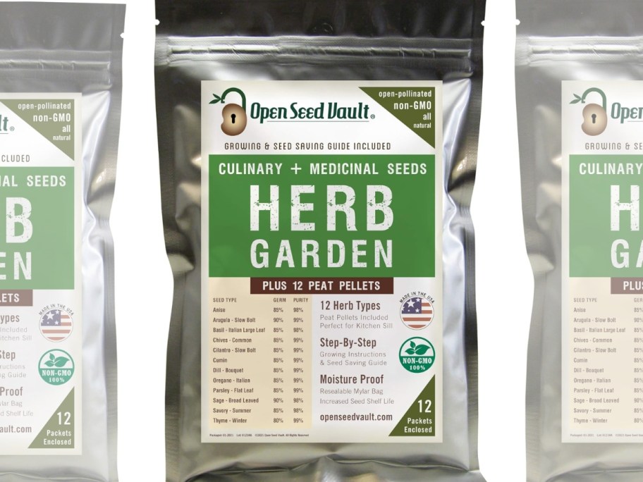 Herb Garden seed starter kit packet