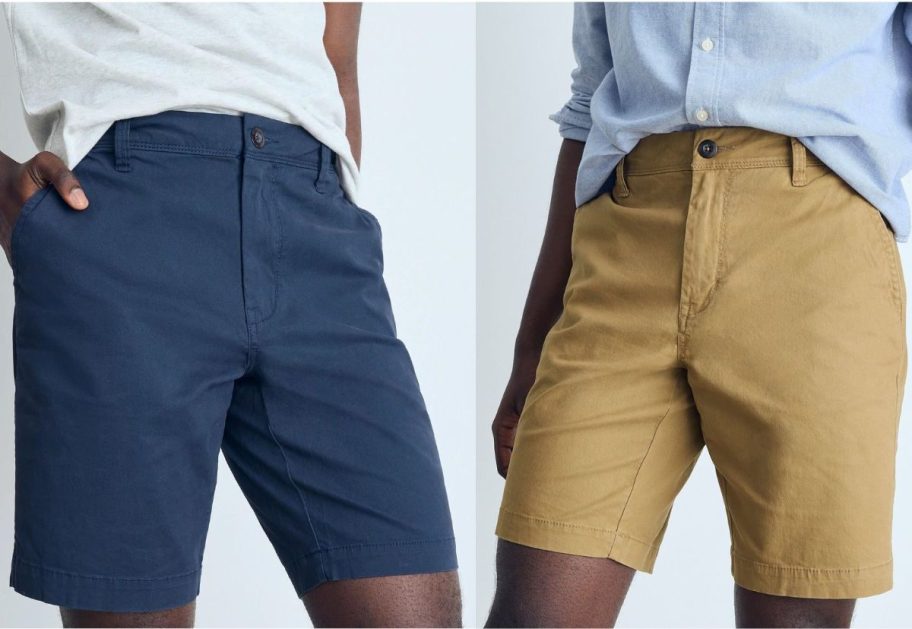 Stock images of 2 men wearing Aeropostale shorts