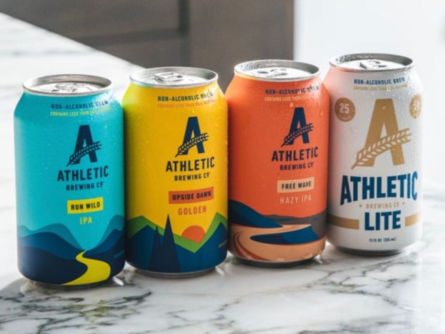 4 cans of Athletic Brewing Co. Non-Alcoholic Beer
