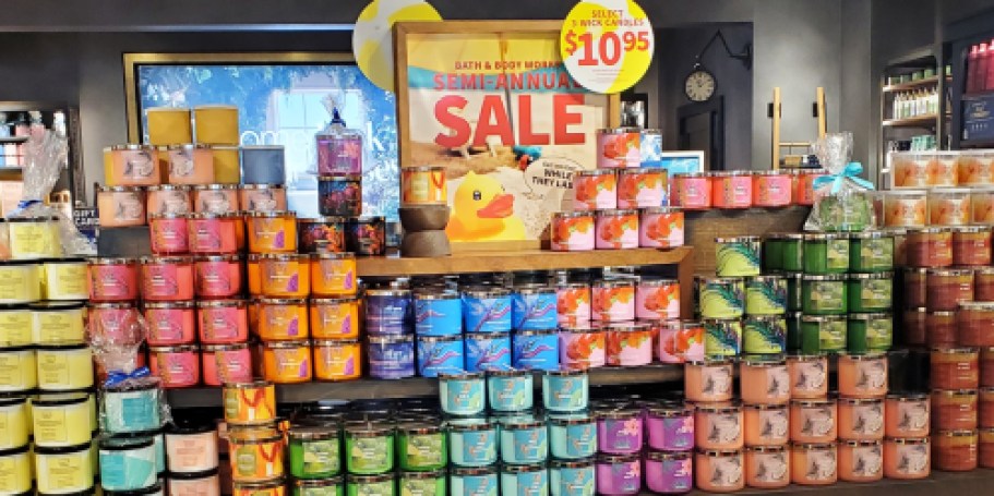 Up to 75% Off Bath & Body Works Semi-Annual Sale (3-Wick Candles Only $10.95!)