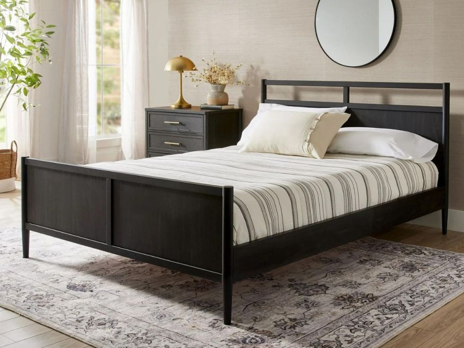 A Better Homes & Gardens Oaklee Queen Bed in Charcoal Finish