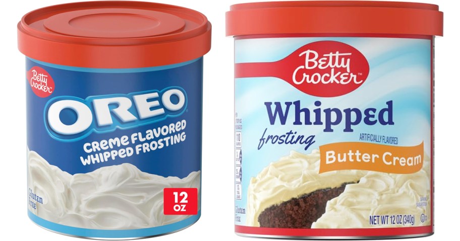 two jars of Betty Crocker Frostings