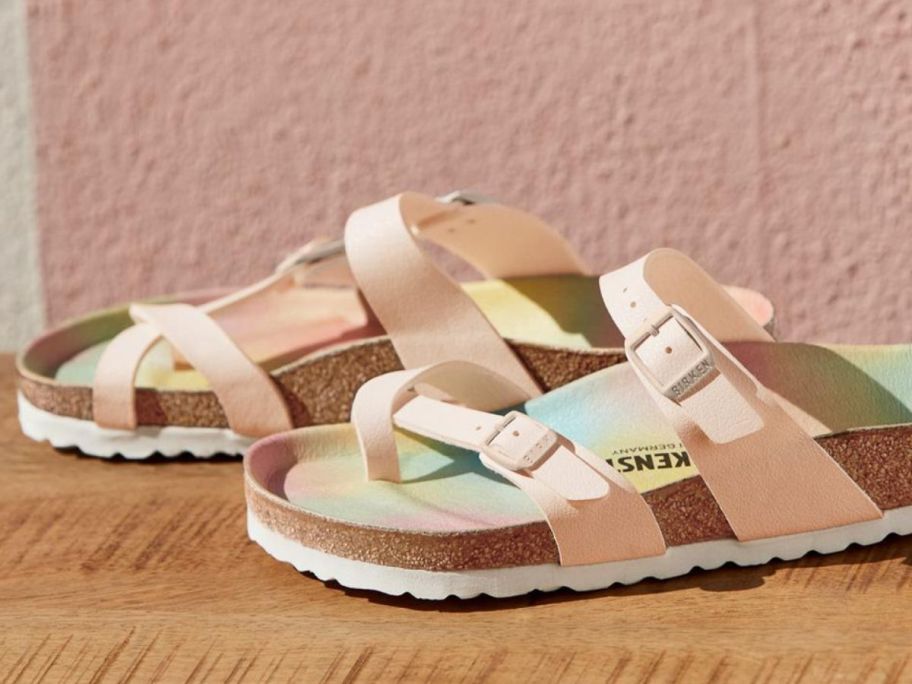 A pair of Birkenstock Mayari Sandal in Light Rose