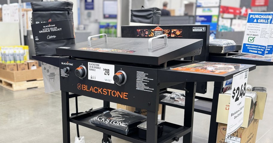 Blackstone 28″ Griddle w/ Hard Cover AND Accessories Set Only $248 on Lowes.com ($350 Value!)