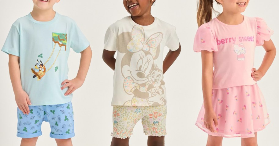 kids wearing Target clearance clothing sets
