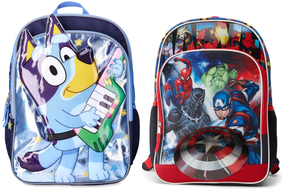 Bluey Rock Star and Marvel Univers Avengers Boy's 17 Backpack